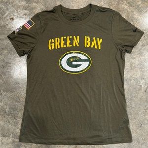 Nike NFL Green Bay Army Green Dri-Fit Top